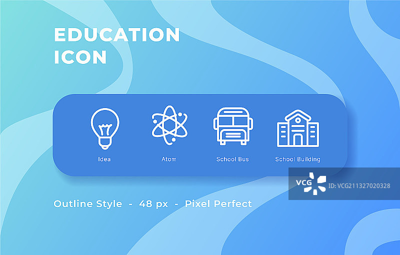 现代简约教育图标集图片素材