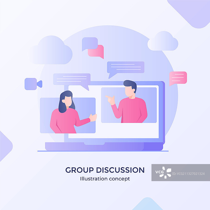 小组讨论发言聊天图片素材
