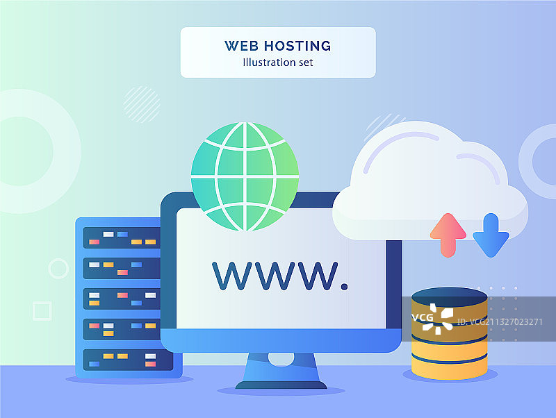 网站显示器电脑图标集图片素材