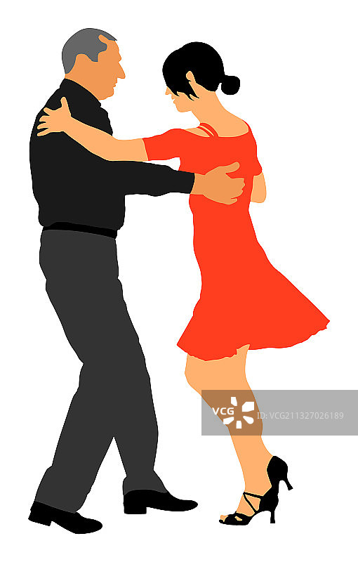 优雅拉丁舞者情侣图片素材