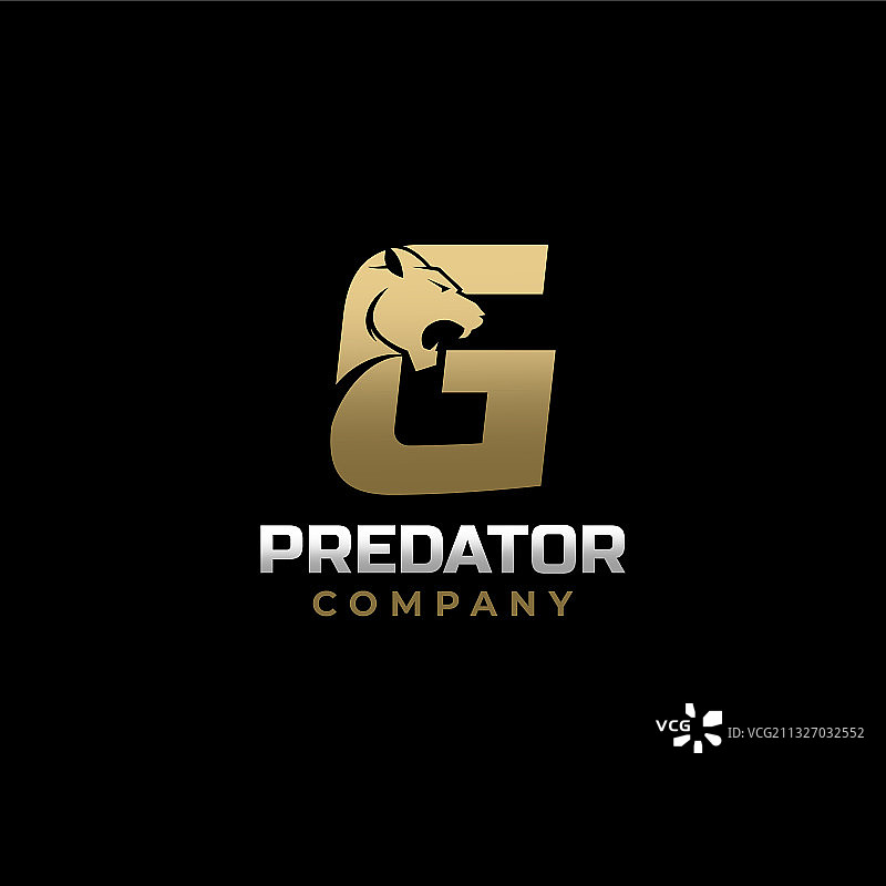 字母G老虎掠食者标志设计图片素材