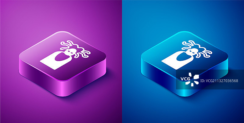 2.5D美杜莎蛇发女妖头像图片素材