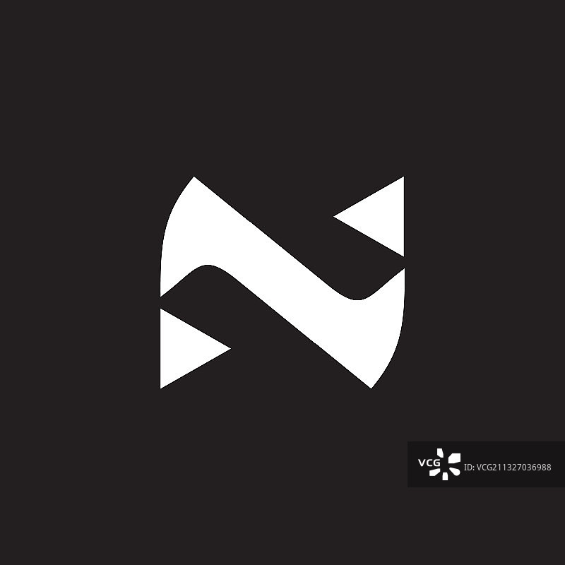 N字母首字母标志设计模板图片素材