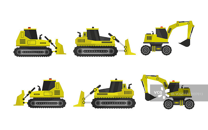 挖掘机合集图片素材