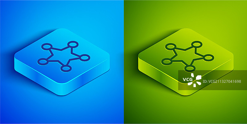 2.5D线条六芒星警长图标图片素材