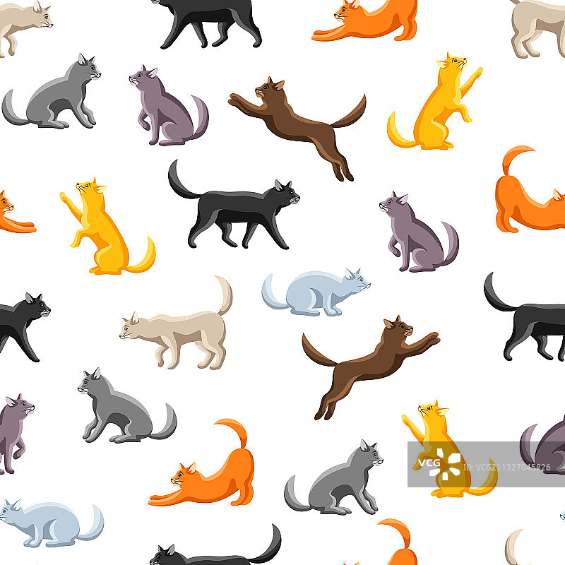 各种风格的猫咪图案图片素材