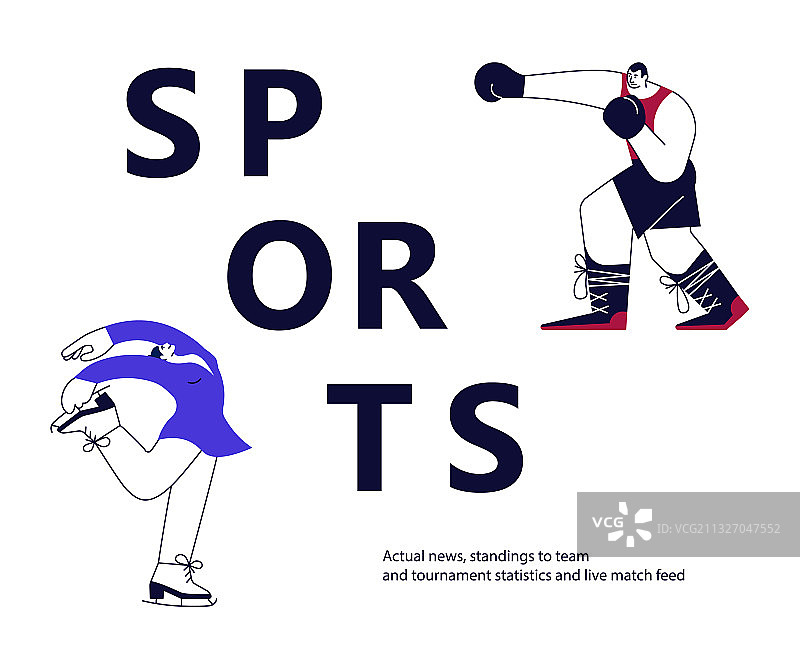 运动员主题的彩色运动banner图片素材