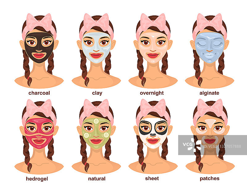 不同类型的年轻漂亮女人套装图片素材