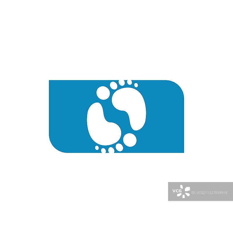 脚印Logo图标设计模板图片素材