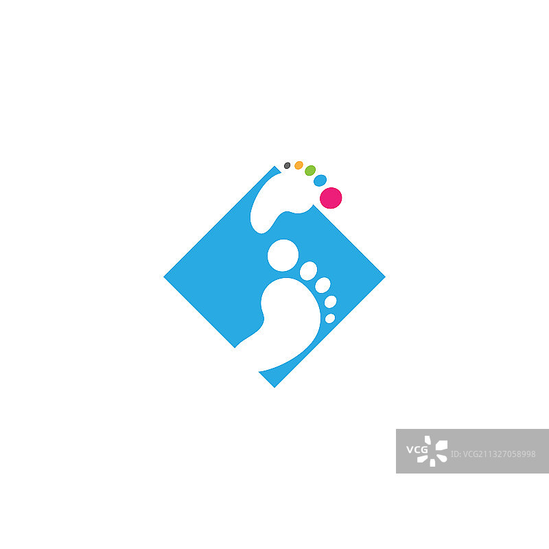 脚印Logo图标设计模板图片素材