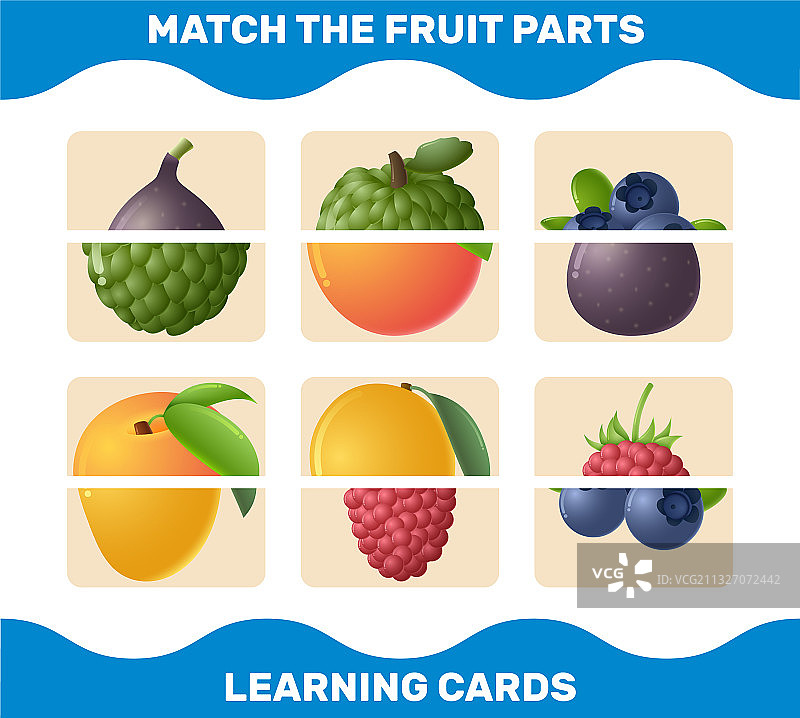 卡通水果配对游戏图片素材