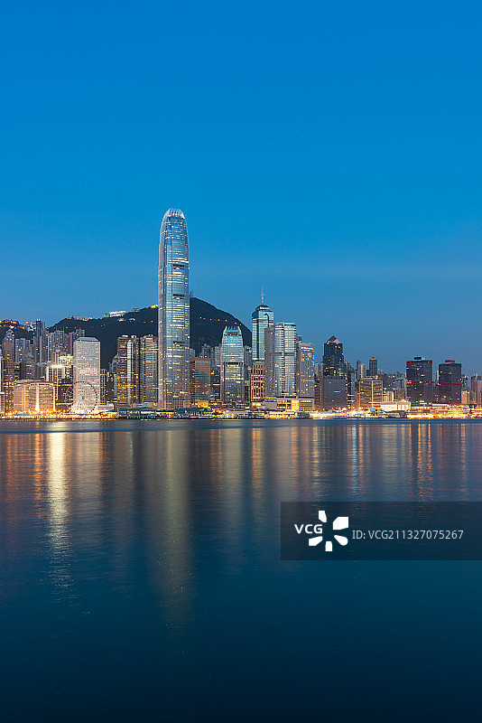 香港维多利亚港夜景图片素材