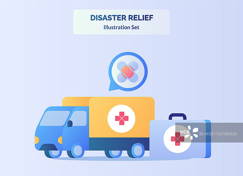 医疗救援概念卡车图片素材