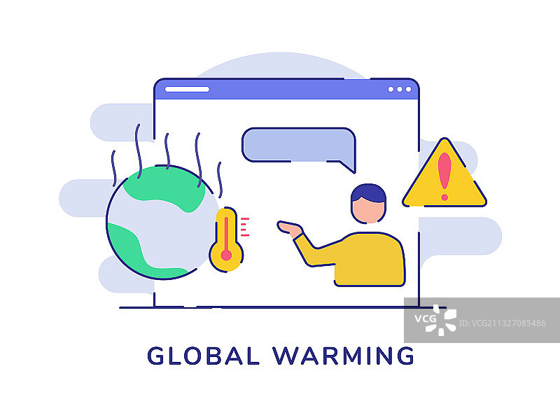 全球变暖概念：人类呈现地球图片素材