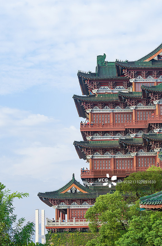 江西南昌滕王阁古典建筑风光图片素材