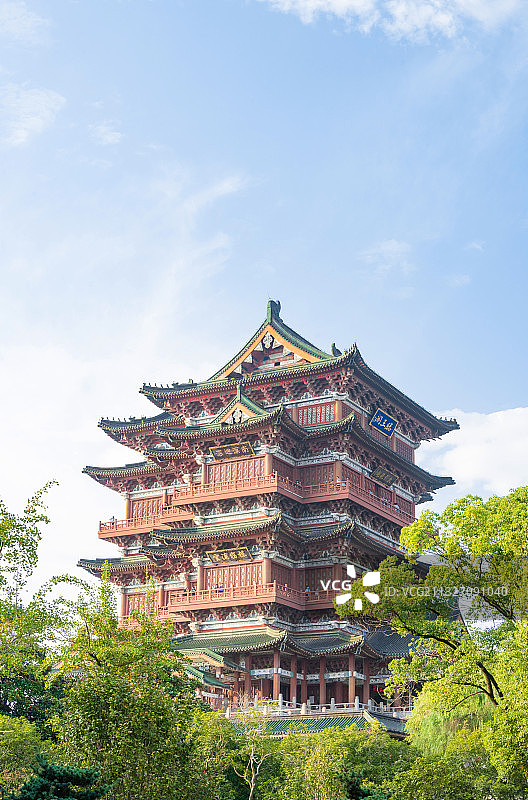 江西南昌滕王阁古典建筑风光图片素材