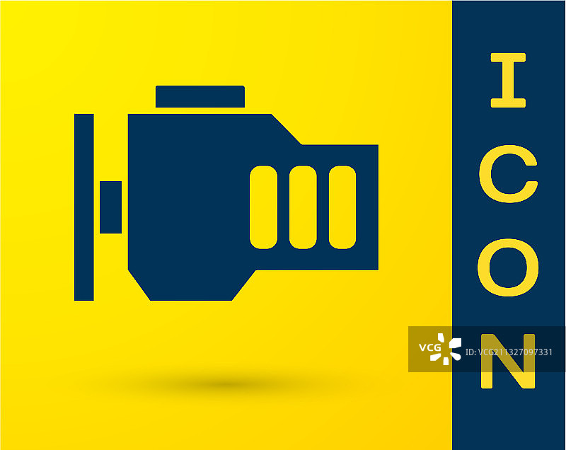 蓝色发动机检查图标图片素材