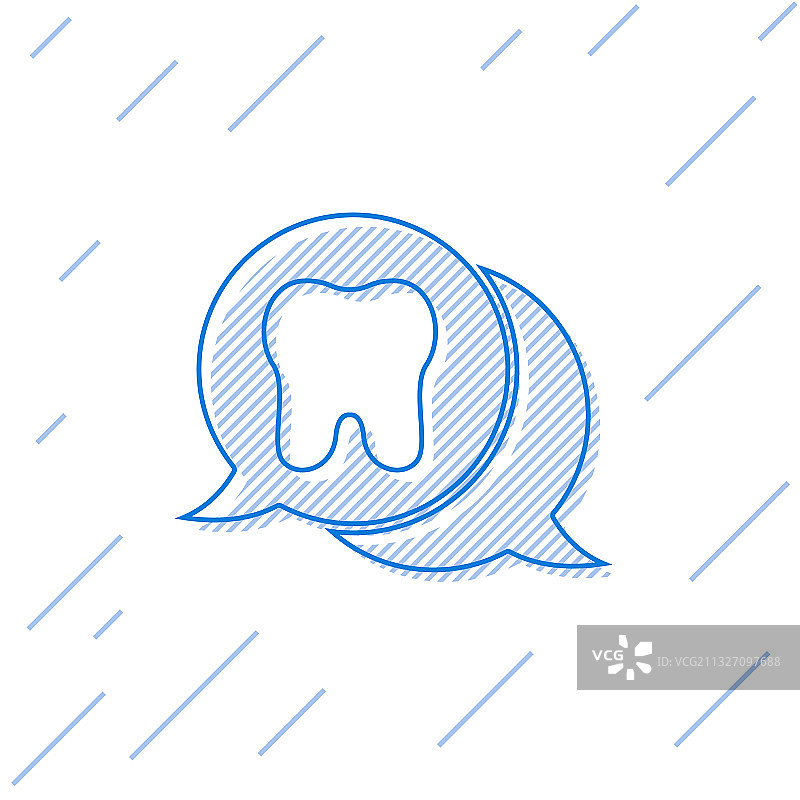 蓝色牙齿图标图片素材