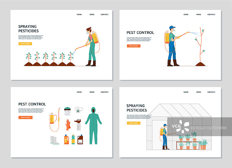 花园和农场害虫防治网页banner图片素材