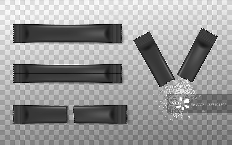 含糖的黑色条状包装图片素材