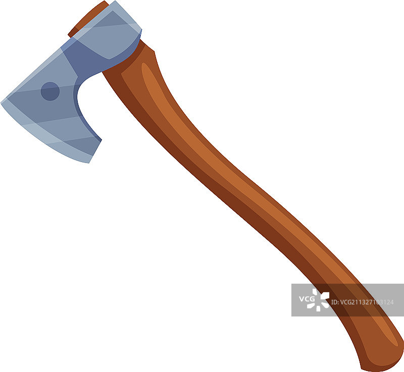 钢头或刀片和木柄的斧头图片素材
