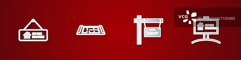 房屋户型图开放参观挂牌图片素材