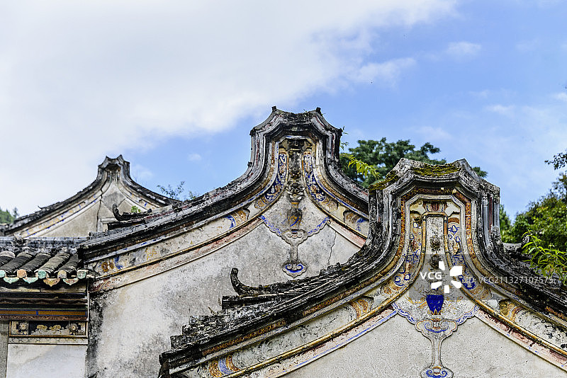 中国广东省梅州市梅县雁洋桥溪古韵继善楼图片素材