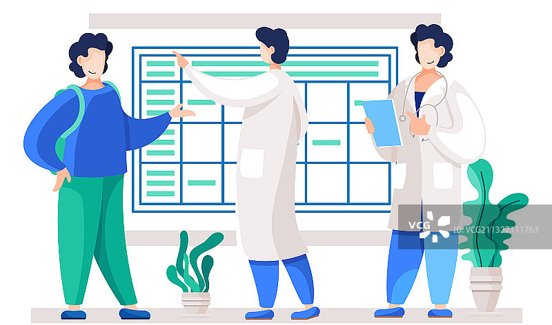 穿着白大褂的男人正在阅读纸上的内容图片素材