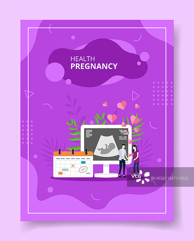 孕期夫妇在超声波检查前图片素材