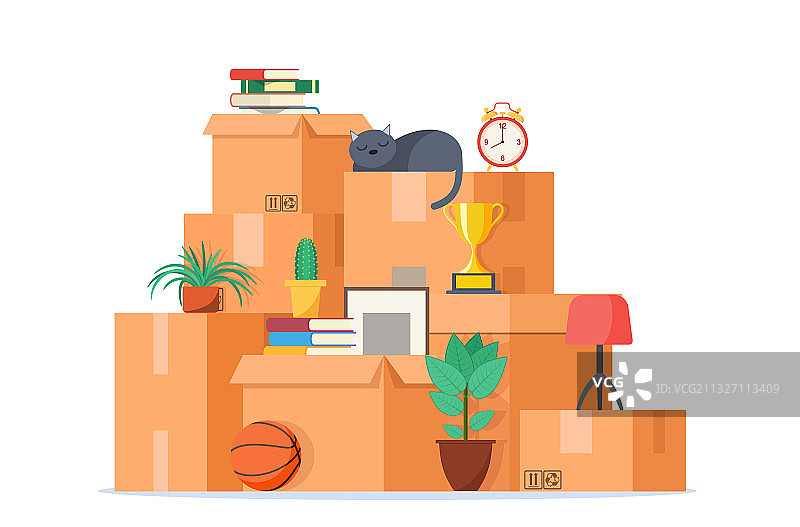 搬家概念图片素材