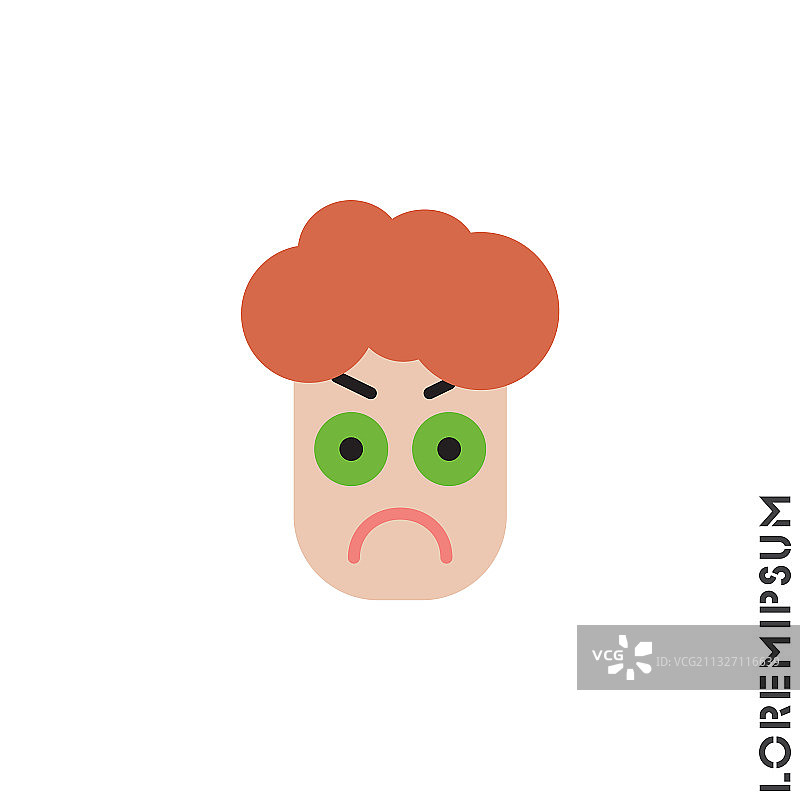 愤怒表情图标，男孩男人图片素材