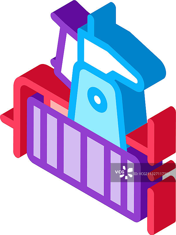 管道疏通工具2.5D图标图片素材
