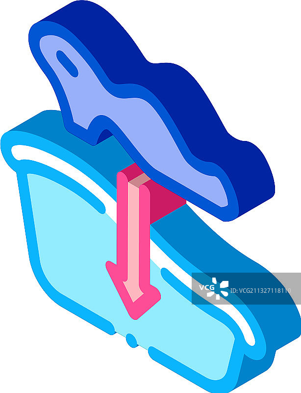 2.5D沐浴等距图标图片素材