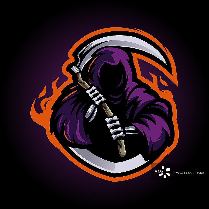 收割者吉祥物标志图片素材