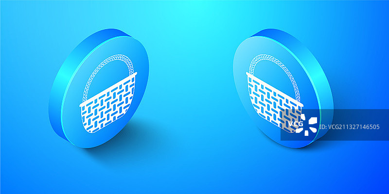 2.5D蓝色购物篮图标图片素材