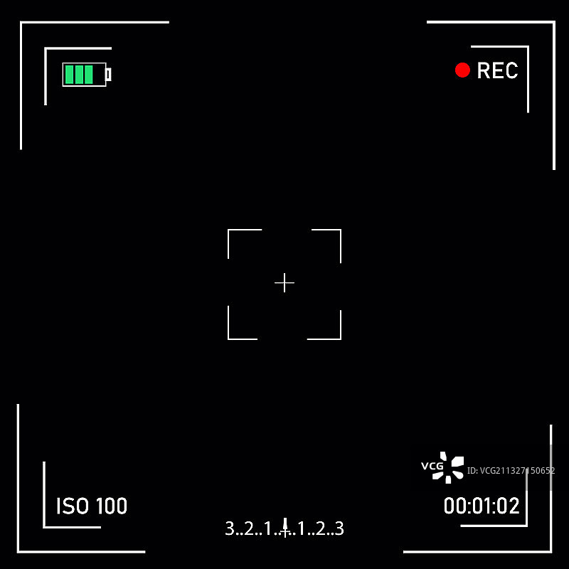 带设置的数字摄像机聚焦屏幕图片素材