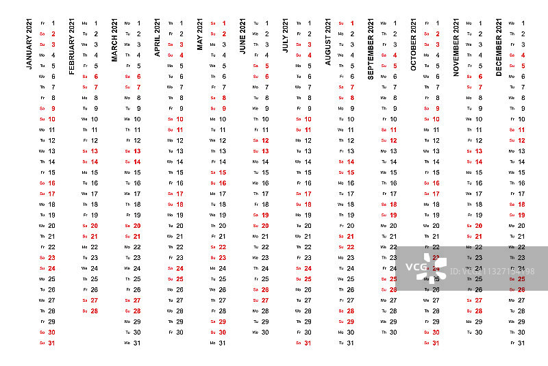 2021年简约竖版日历模板图片素材