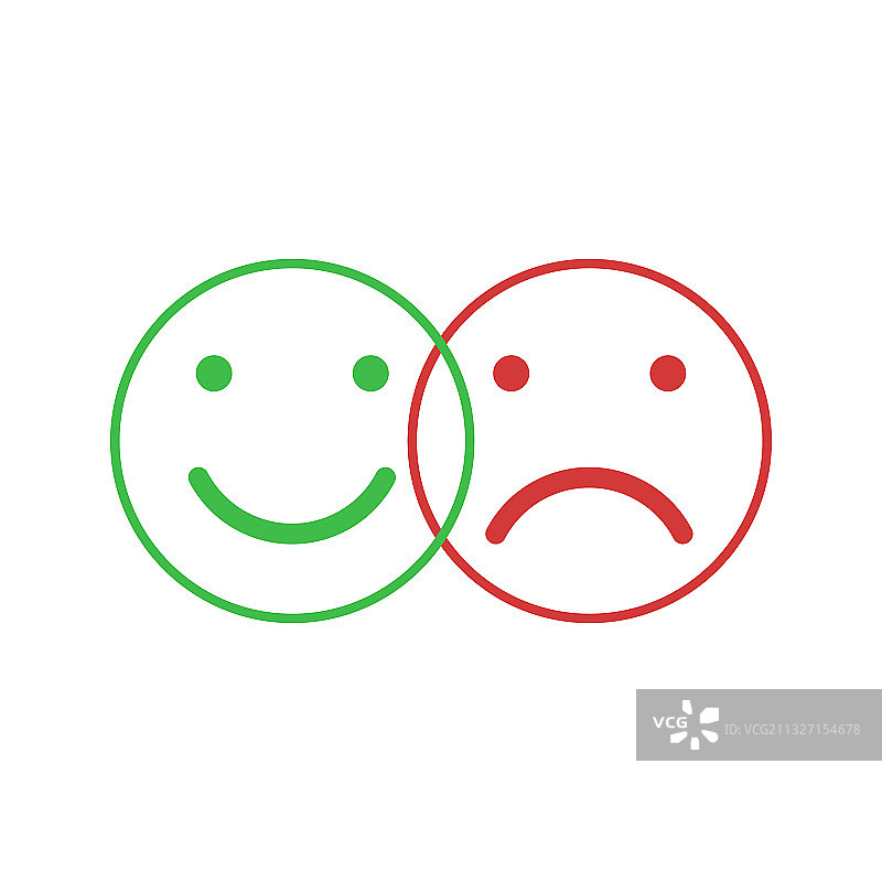 一组在白色背景上隔离的笑脸表情符号图片素材