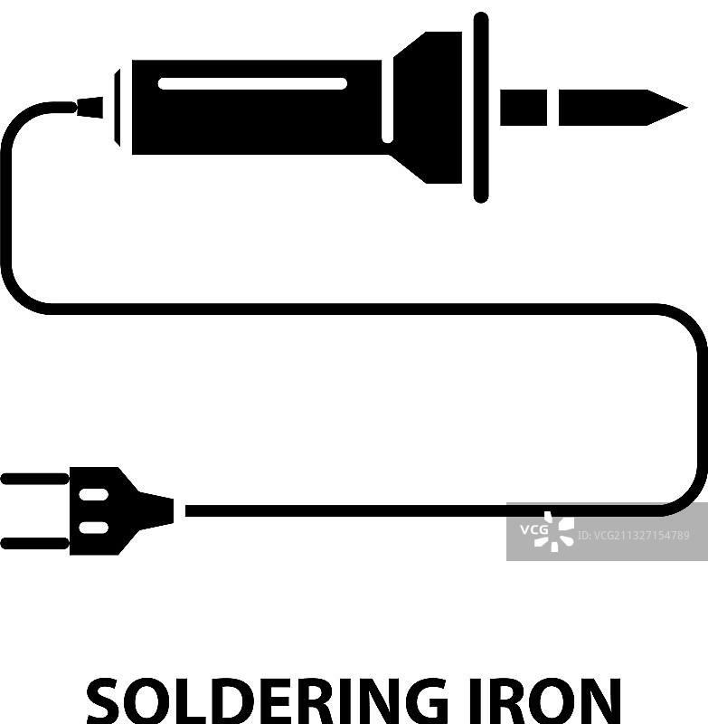 带焊接烙铁图标的黑色标志图片素材