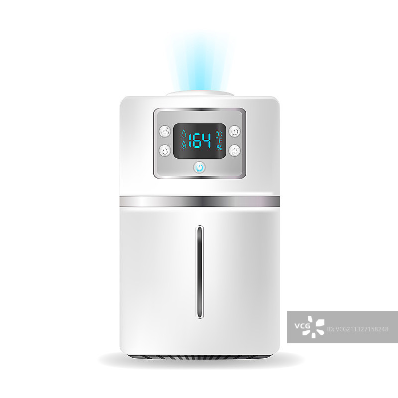 逼真细致的3D白色空气净化器图片素材