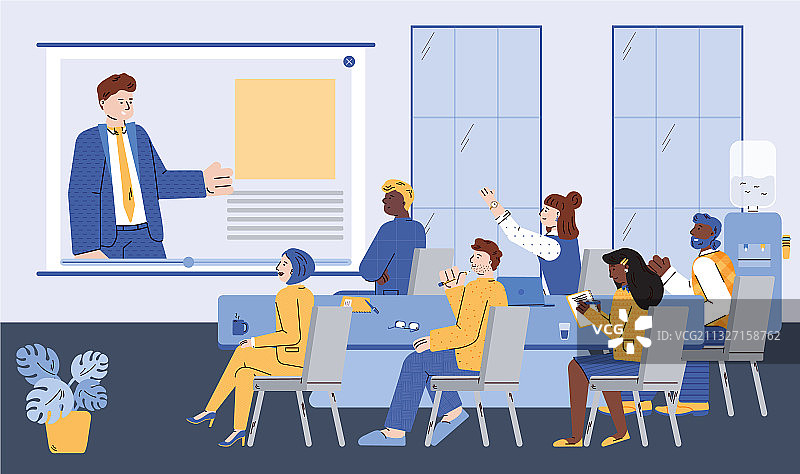 远程会议教练演讲与学习图片素材