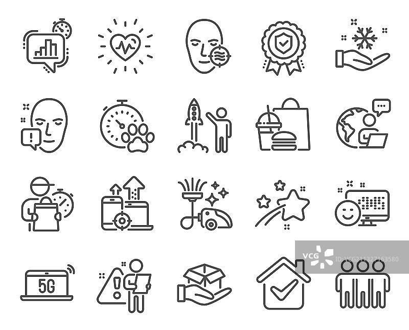 包含SEO设备的商务图标集图片素材