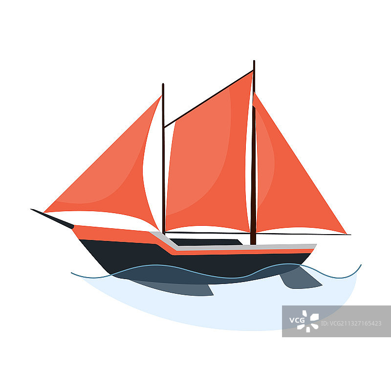 海上帆船运输船图片素材