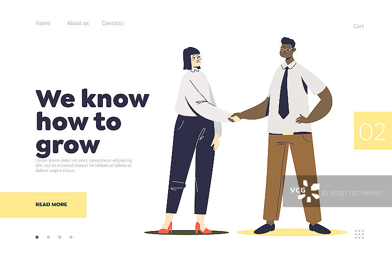 业务增长和合作概念图片素材