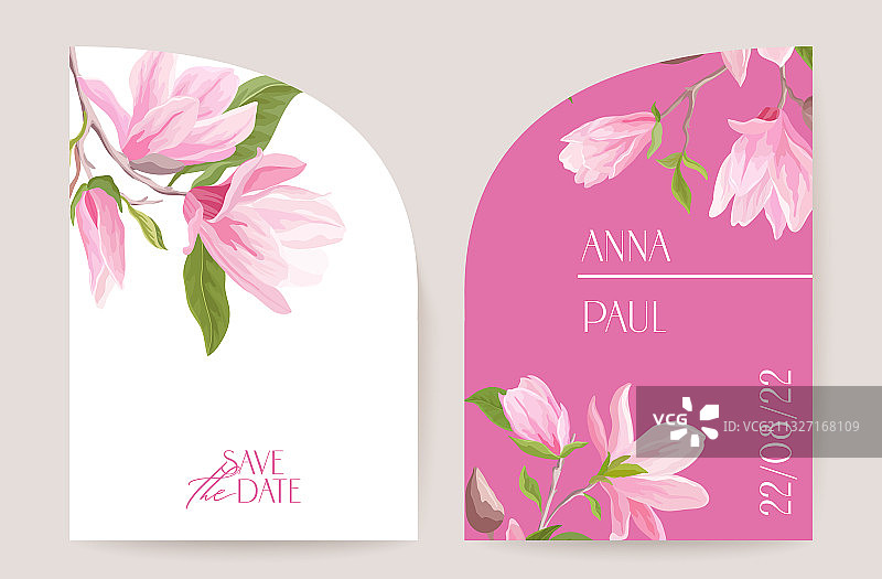 现代简约装饰艺术婚礼邀请函图片素材