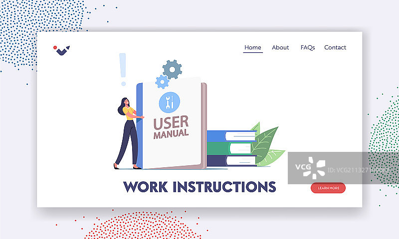 用户指南或教程着陆页图片素材