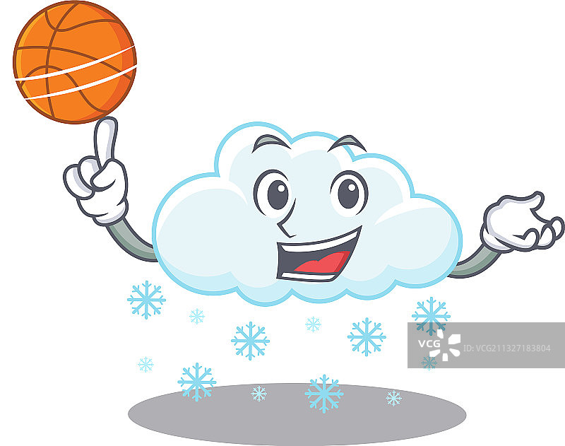 美丽的雪云吉祥物设计风格图片素材