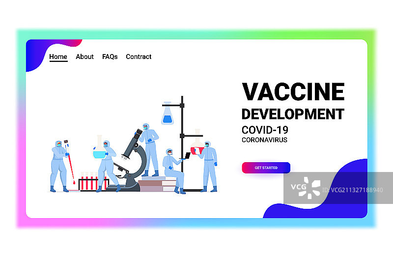 科学家团队在实验室一起工作图片素材