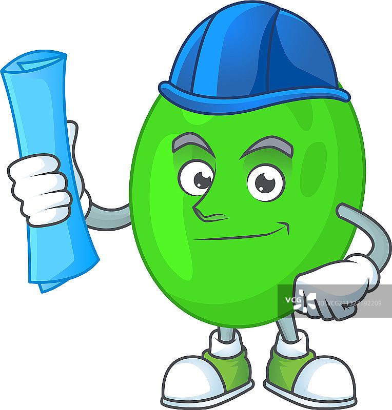 建筑师与蓝图和头盔图片素材