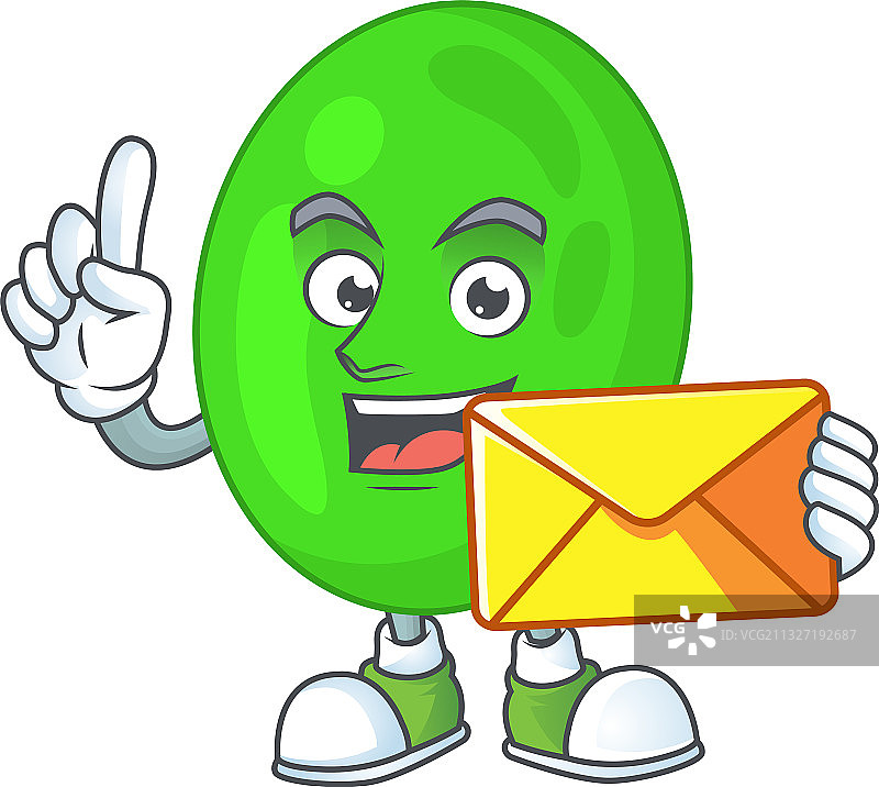 卡通图片球菌和棕色信封图片素材